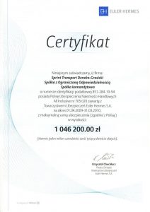 Certyfikat Euler Hermes